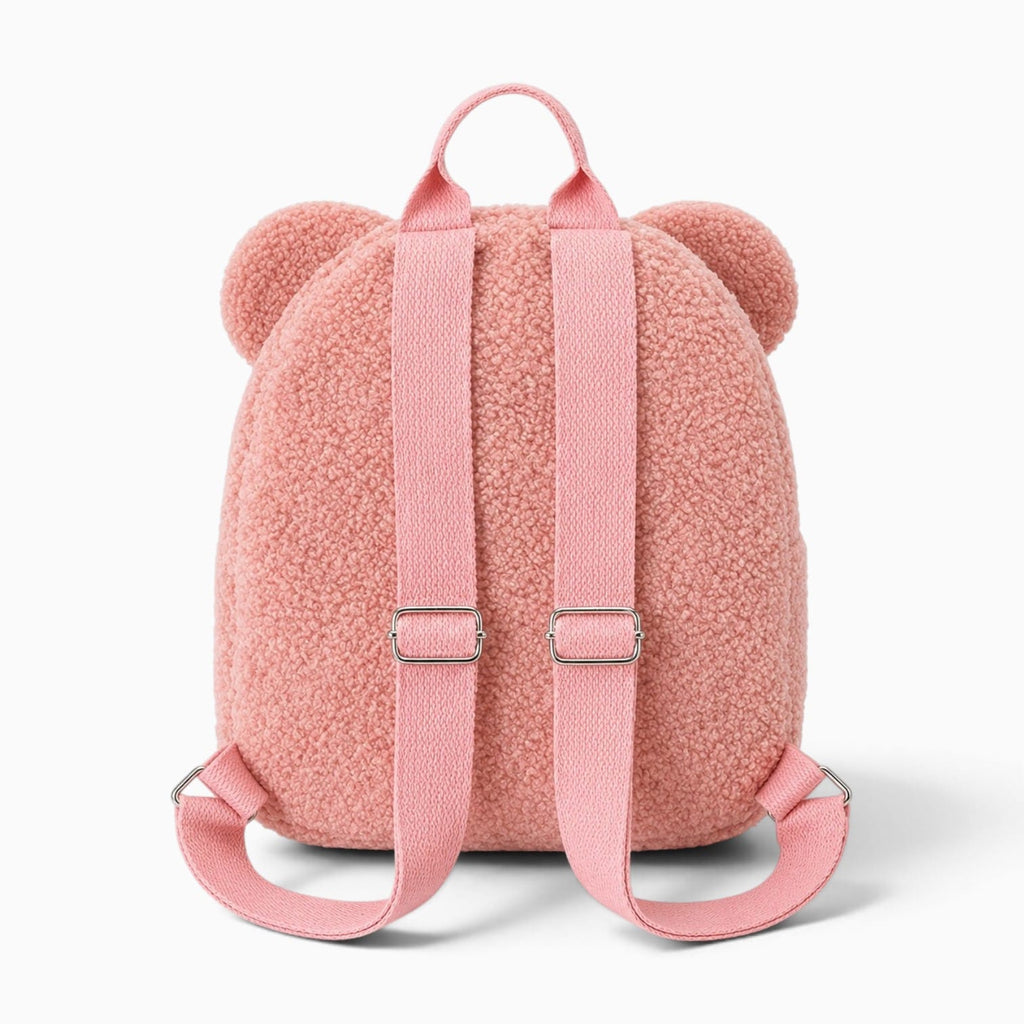 Pluschtierland Rosa Plüsch-Rucksack mit Bärenohren Rosa Plüsch-Rucksack mit Bärenohren
