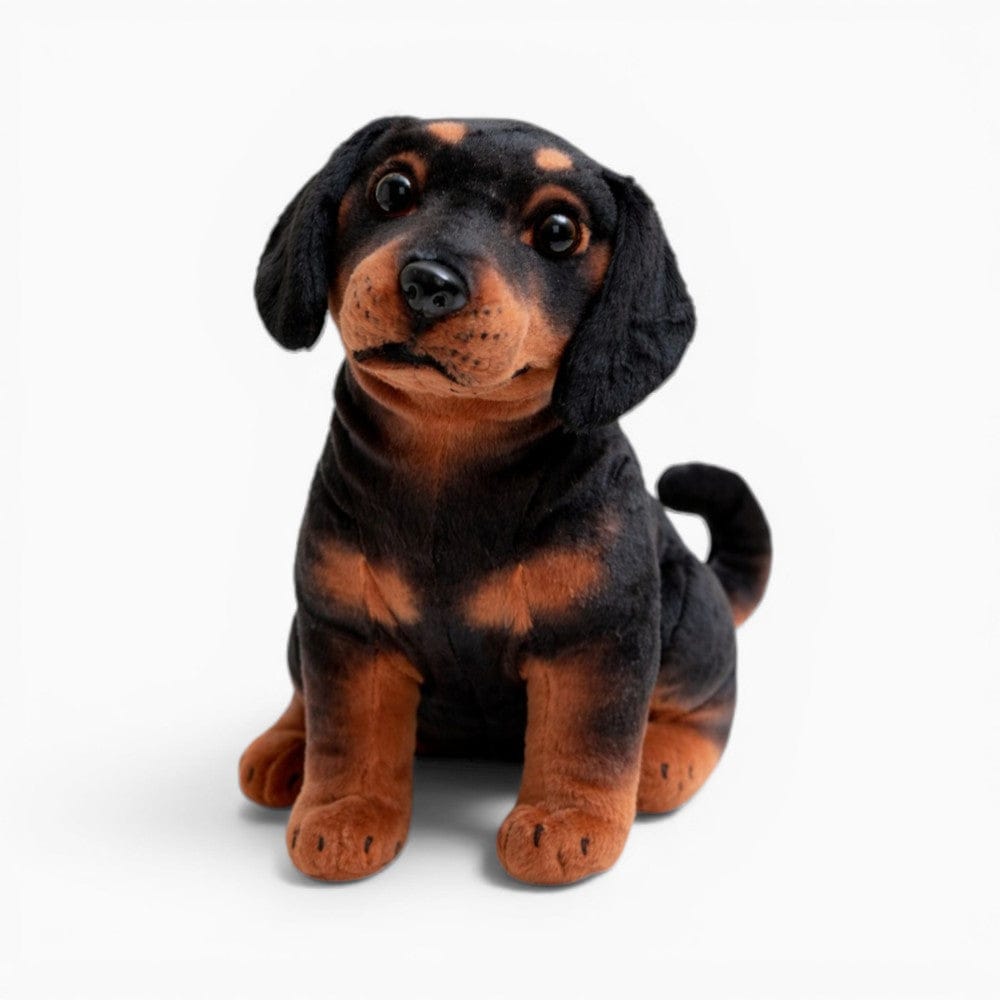 Pluschtierland Rottweiler Kuscheltier sitzend naturgetreu Rottweiler Kuscheltier sitzend naturgetreu