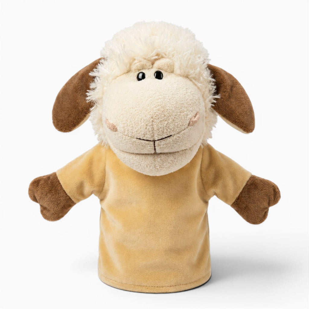 Pluschtierland Schaf Kuscheltier Handpuppe Schaf Kuscheltier Handpuppe