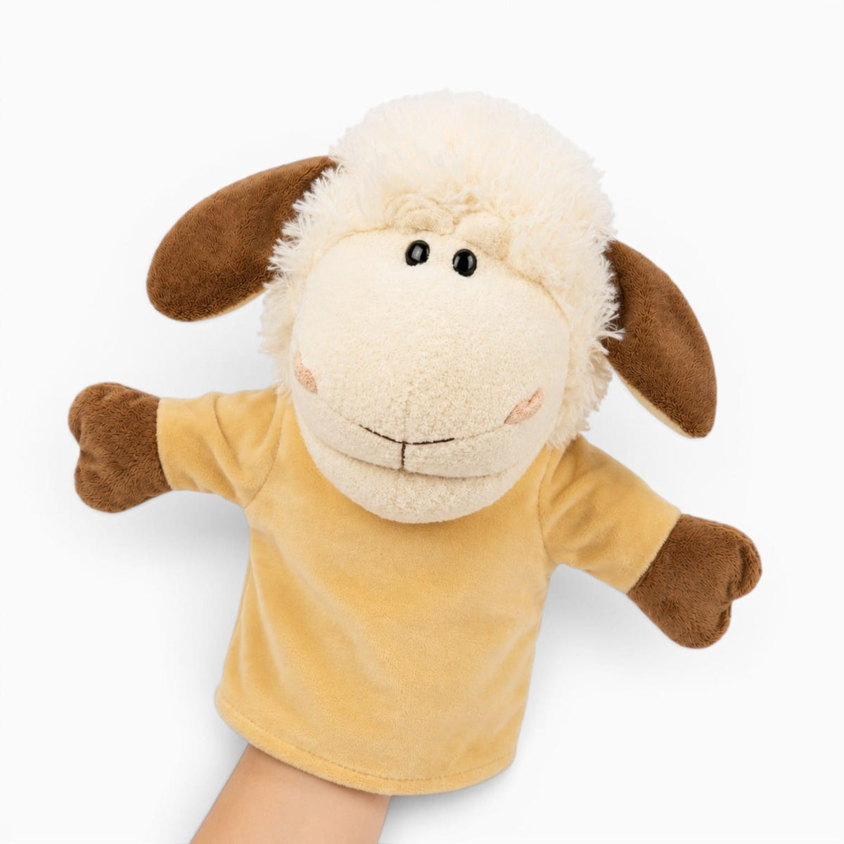 Pluschtierland Schaf Kuscheltier Handpuppe Schaf Kuscheltier Handpuppe