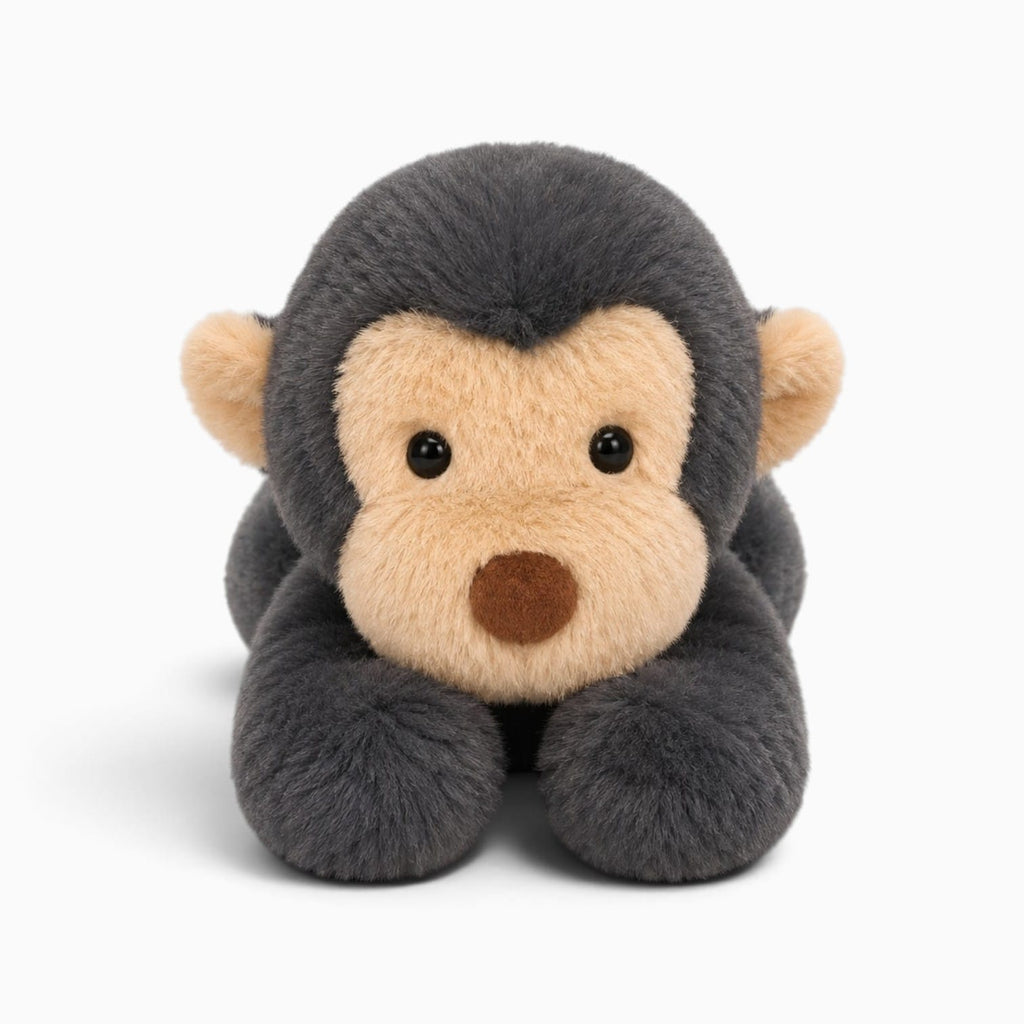 Pluschtierland Schwarz-beiges Affen-Kuscheltier Schwarz-beiges Affen-Kuscheltier