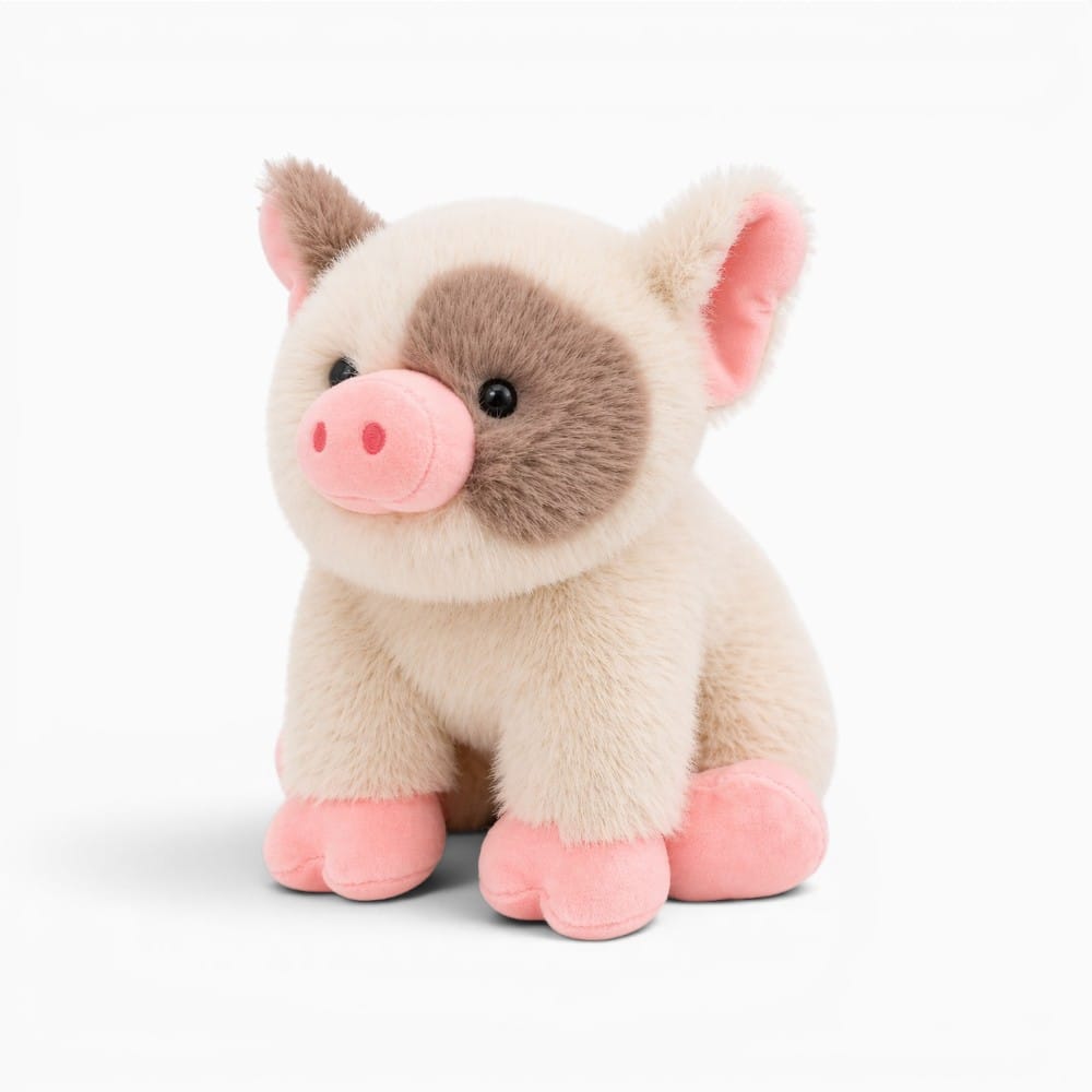 Pluschtierland Schwein Kuscheltier Beige Schwein Kuscheltier Beige