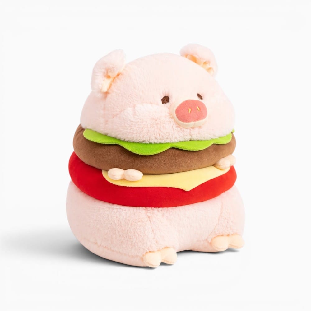 Pluschtierland Schwein Kuscheltier Rosa Burger Schwein Kuscheltier Rosa Burger