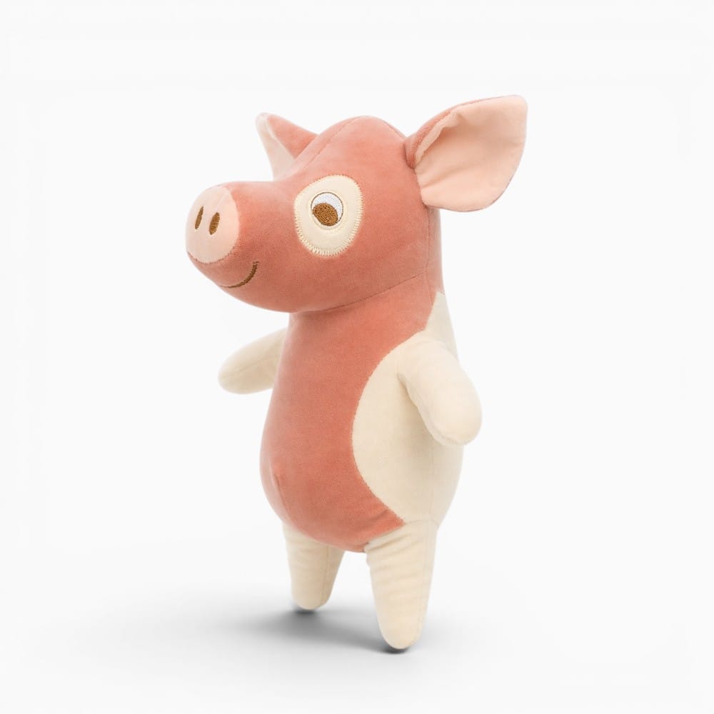 Pluschtierland Schwein Kuscheltier Weiß Rosa Lächelnd Schwein Kuscheltier Weiß Rosa Lächelnd