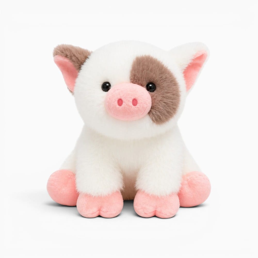 Pluschtierland Schwein Kuscheltier Weiß Schwein Kuscheltier Weiß
