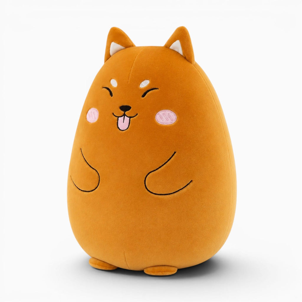 Pluschtierland Shiba-Inu-Kuscheltier mit lustigem Gesicht Shiba-Inu-Kuscheltier mit lustigem Gesicht