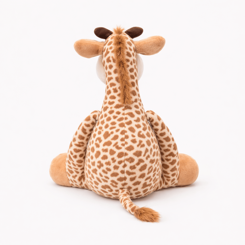 Pluschtierland Sitzendes Giraffen Kuscheltier mit großen Hufen Sitzendes Giraffen Kuscheltier mit großen Hufen