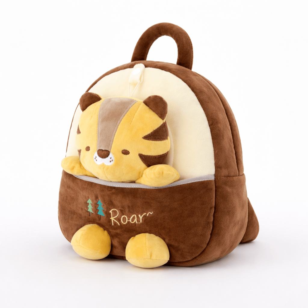 Pluschtierland Tiger-Rucksack mit abnehmbarem Kuscheltier Tiger-Rucksack mit abnehmbarem Kuscheltier