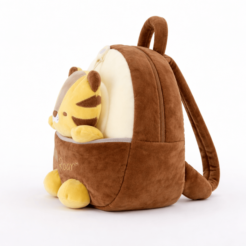Pluschtierland Tiger-Rucksack mit abnehmbarem Kuscheltier Tiger-Rucksack mit abnehmbarem Kuscheltier