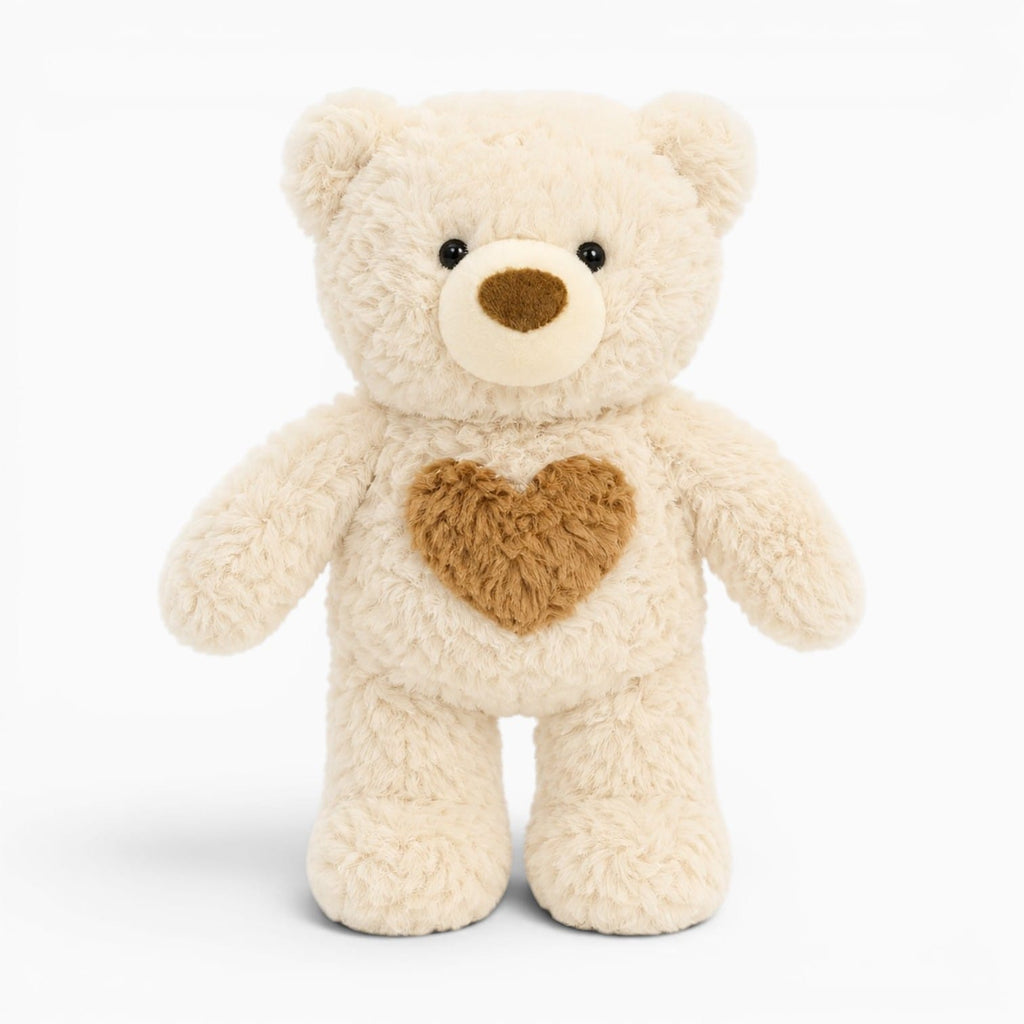 Pluschtierland Weicher Weißer Teddybär Mit Herz Weicher Weißer Teddybär Mit Herz