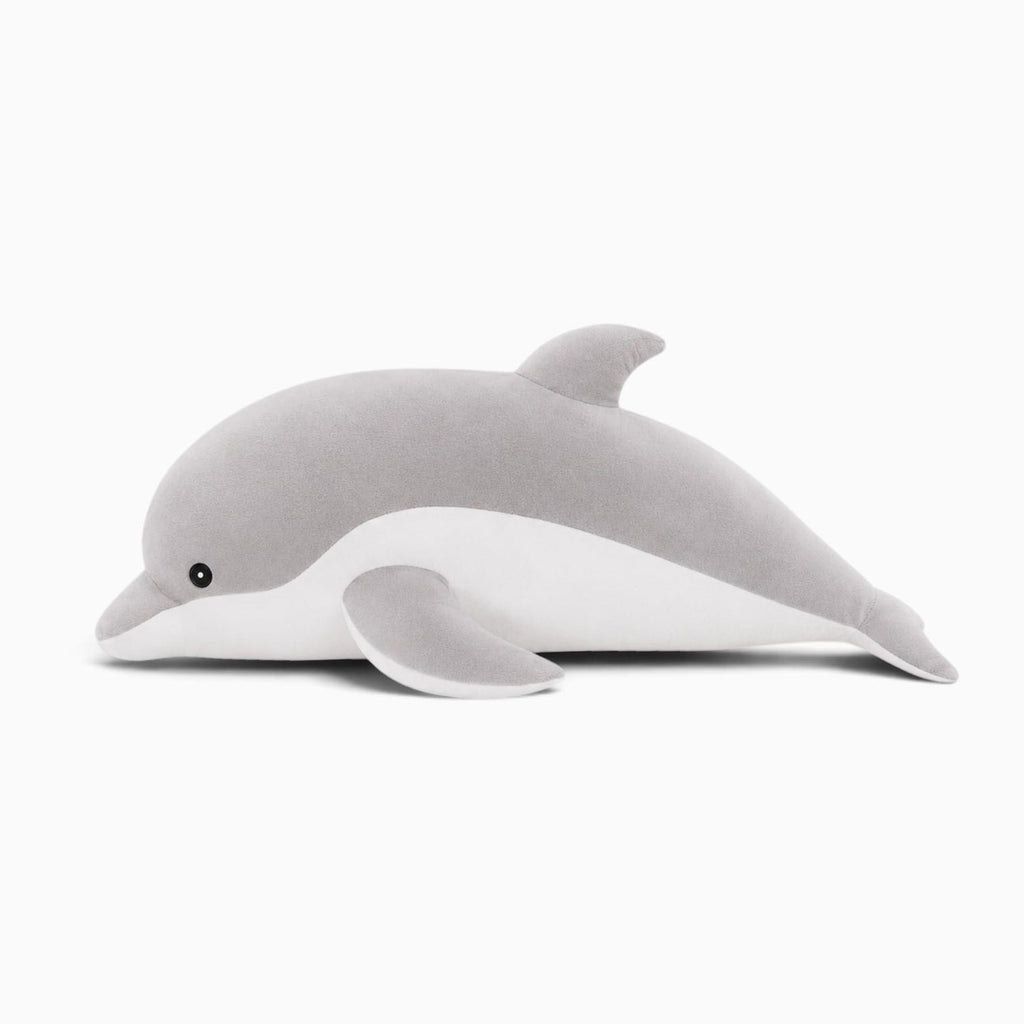 Pluschtierland Weiches Delfin-Kuscheltier in Grau und Weiß Weiches Delfin-Kuscheltier in Grau und Weiß