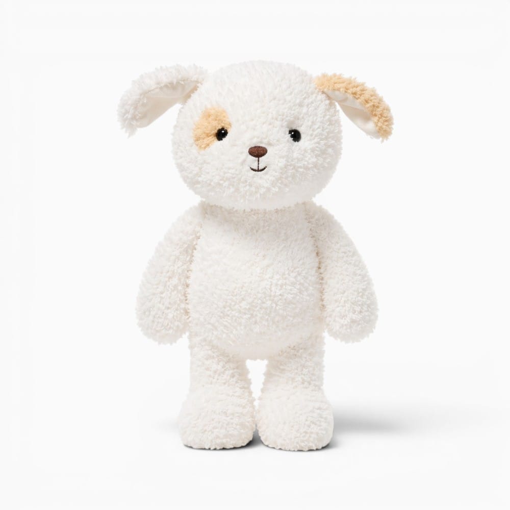 Pluschtierland Weiß Beige Hund Kuscheltier Weiß Beige Hund Kuscheltier