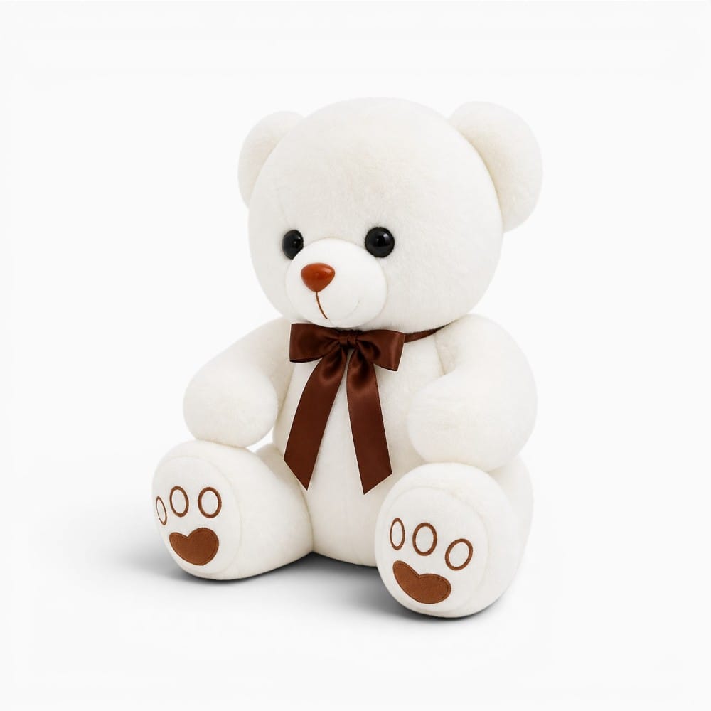 Pluschtierland Weiß Teddybär Plüschtier mit Schleife Weiß Teddybär Plüschtier mit Schleife