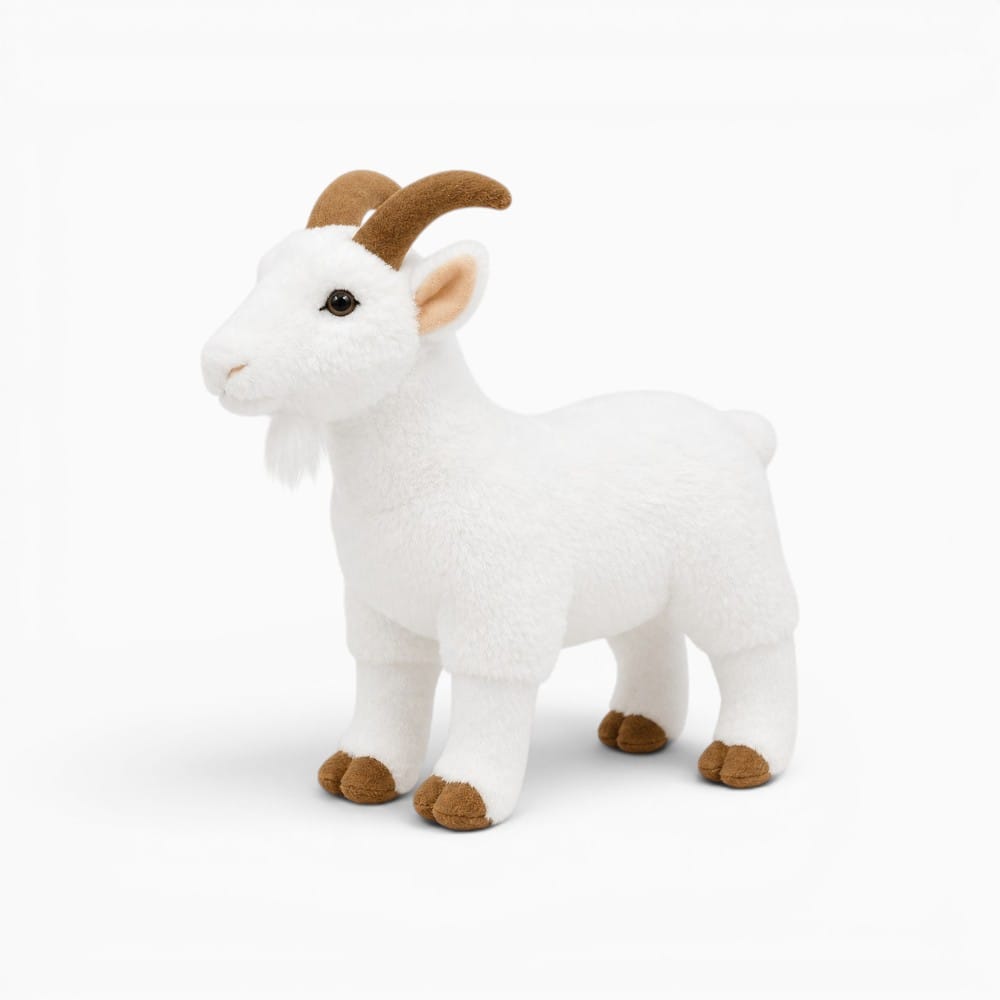 Pluschtierland Weiße Ziege Kuscheltier Weiße Ziege Kuscheltier