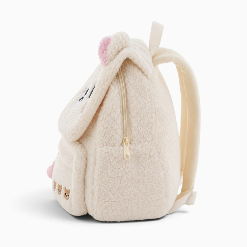 Pluschtierland Weißer Plüsch-Rucksack mit Bärenmotiv Weißer Plüsch-Rucksack mit Bärenmotiv