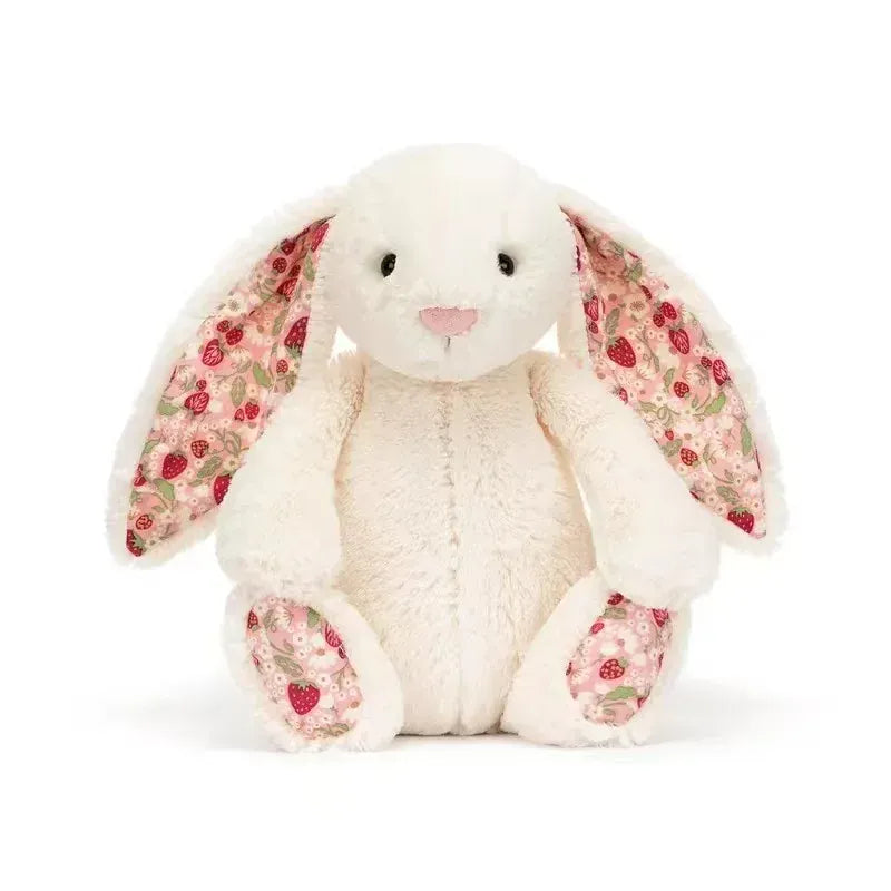Pluschtierland Weißes Hasen-Kuscheltier mit Blumenmuster Weißes Hasen-Kuscheltier mit Blumenmuster