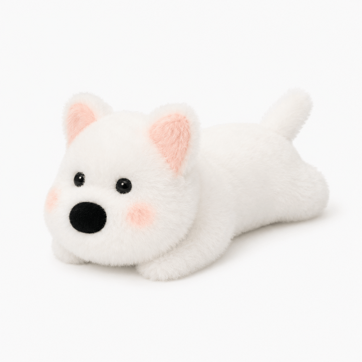 Pluschtierland Weißes Hunde-Kuscheltier Weißes Hunde-Kuscheltier