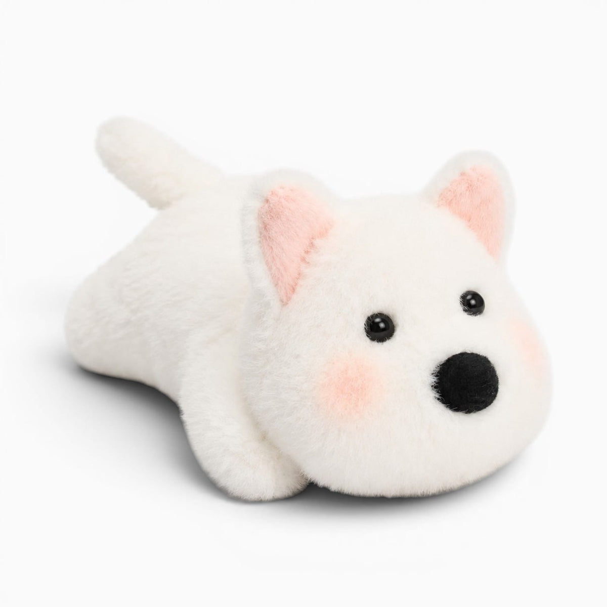 Pluschtierland Weißes Hunde-Kuscheltier Weißes Hunde-Kuscheltier