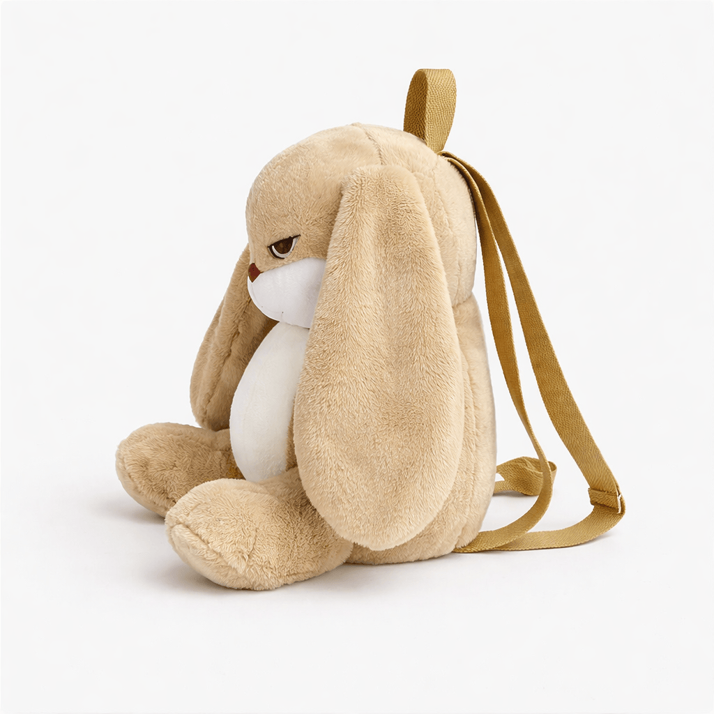 Pluschtierland Wütender Hasen-Kuscheltierrucksack in Beige Wütender Hasen-Kuscheltierrucksack in Beige
