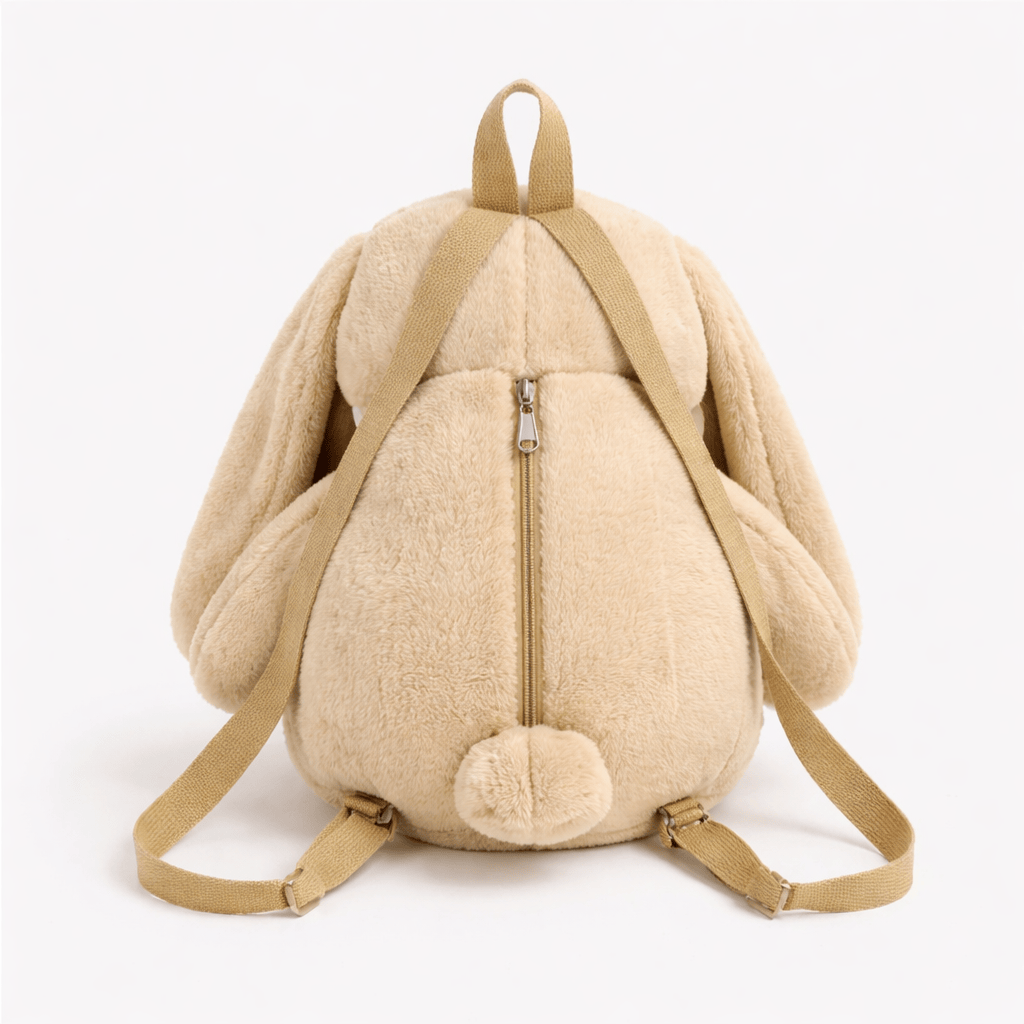 Pluschtierland Wütender Hasen-Kuscheltierrucksack in Beige Wütender Hasen-Kuscheltierrucksack in Beige