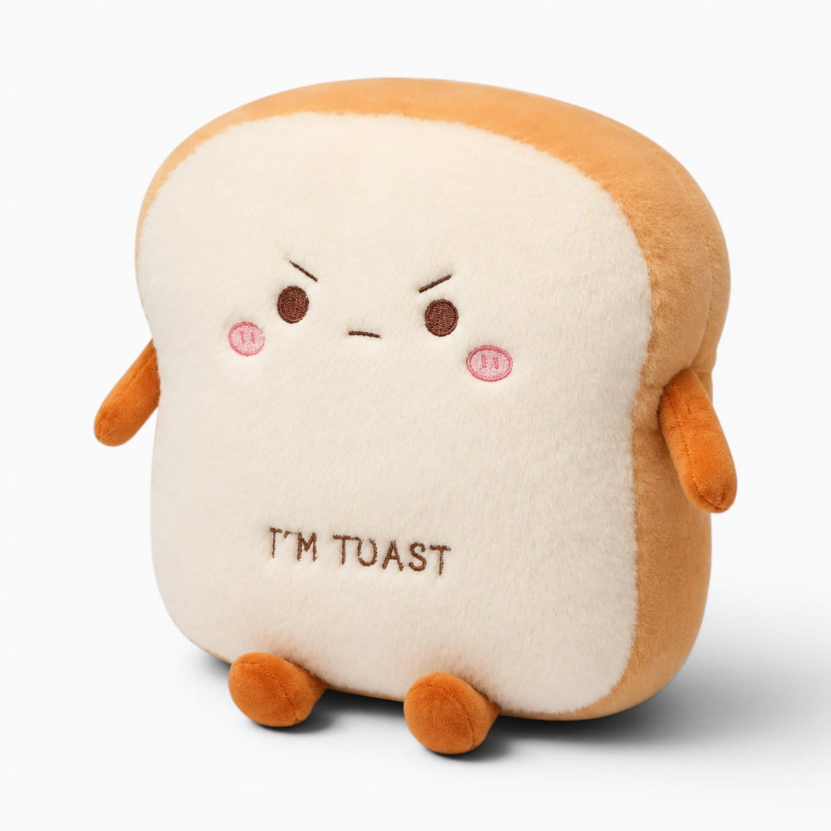 Pluschtierland Wütendes Toastbrot-Kuscheltier mit Gesicht Wütendes Toastbrot-Kuscheltier mit Gesicht