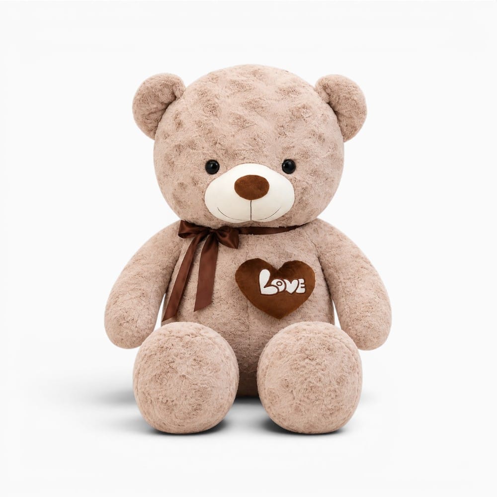 Pluschtierland XXL Beige Teddybär mit Herz XXL Beige Teddybär mit Herz