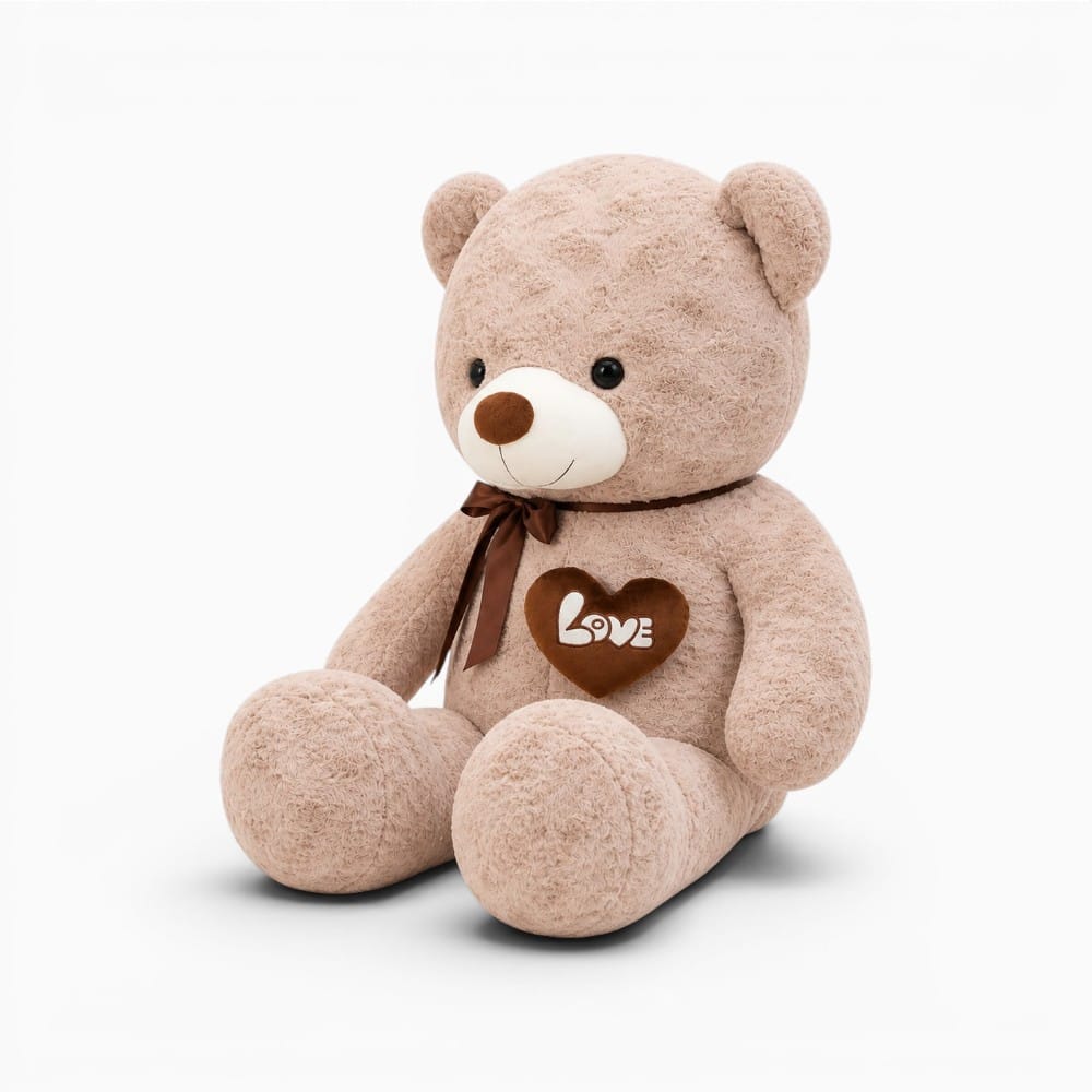 Pluschtierland XXL Beige Teddybär mit Herz XXL Beige Teddybär mit Herz
